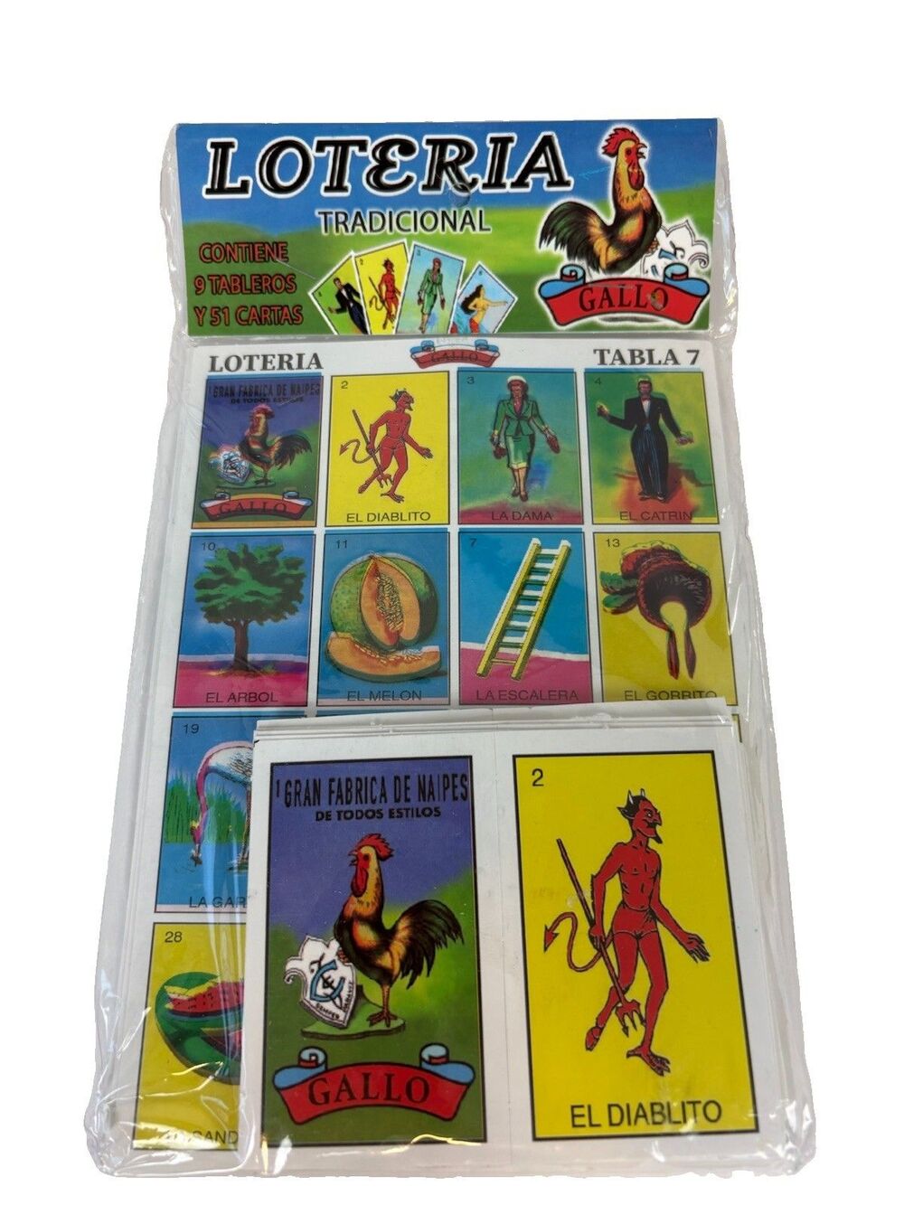 Mexican Loteria Bingo Game Set - Colorful Tablets for Fun Cultural Learning